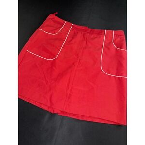 IZOD XFG Cool FX Red Golf Tennis Skort with White Piping Womens Size 12